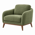 Sessel 80 x 78 x 83 cm grüner Textilbezug mit Holzfüßen im Mid-Century-Stil